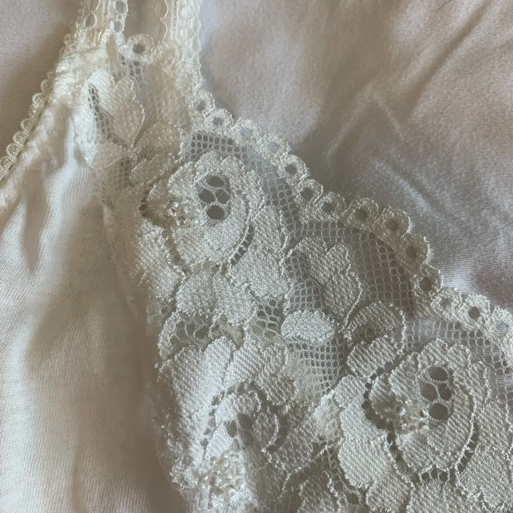 NWT Free People White Lace Detail Chemise